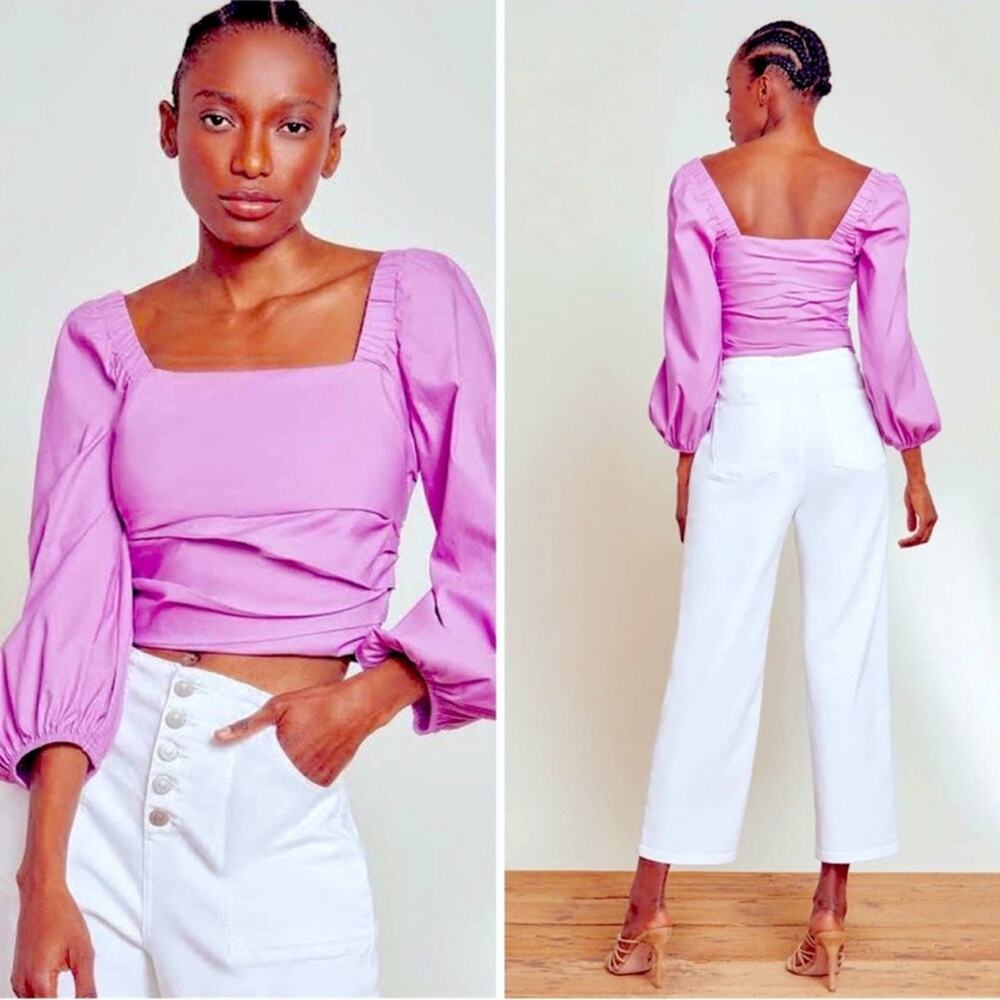 Veronica Beard Kayla Top Vivid Orchid Size 14 NEW